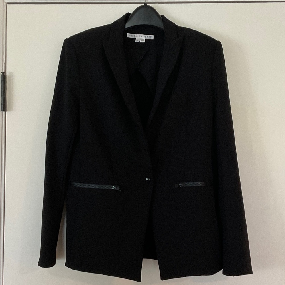 Veronica Beard Iconic Scuba Black Dickey Jacket